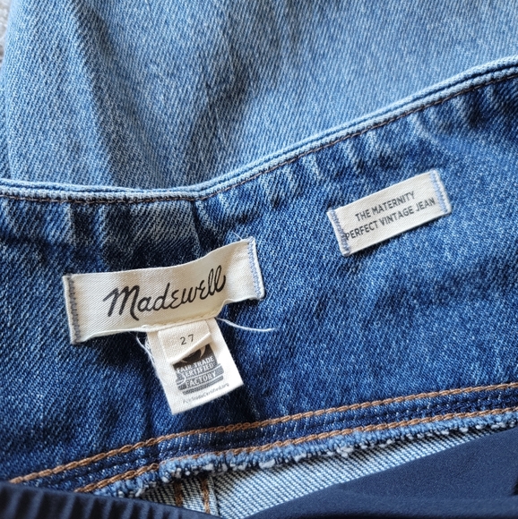 Madewell Maternaty Medium Wash Blue Jeans - Picture 11 of 12